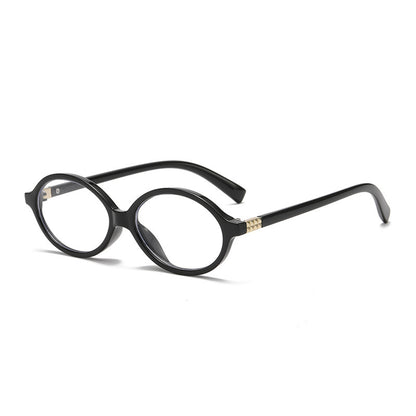 Blogger Style Oval Sunglasses – Nerd Chic Fashion Glasses with Blue Light Blocking