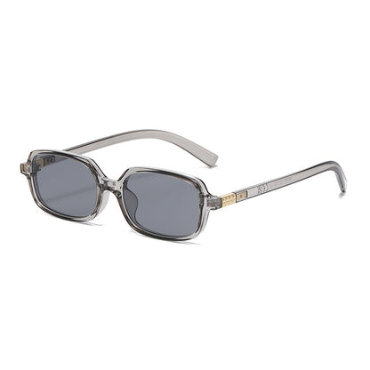 Small Square Frame Sunglasses – High-End Fashion Flat Glasses, Trendy European & American Style, Chic Non-Prescription Eyewear for Daily Wear