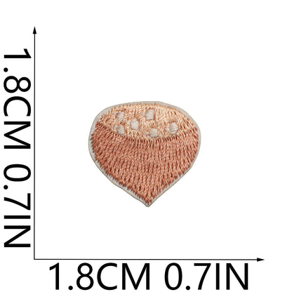 64pcs Korean INS-Style Embroidered Patch | Iron-on Patch for DIY Clothing & Bags | Minimal Aesthetic Handmade Decoration