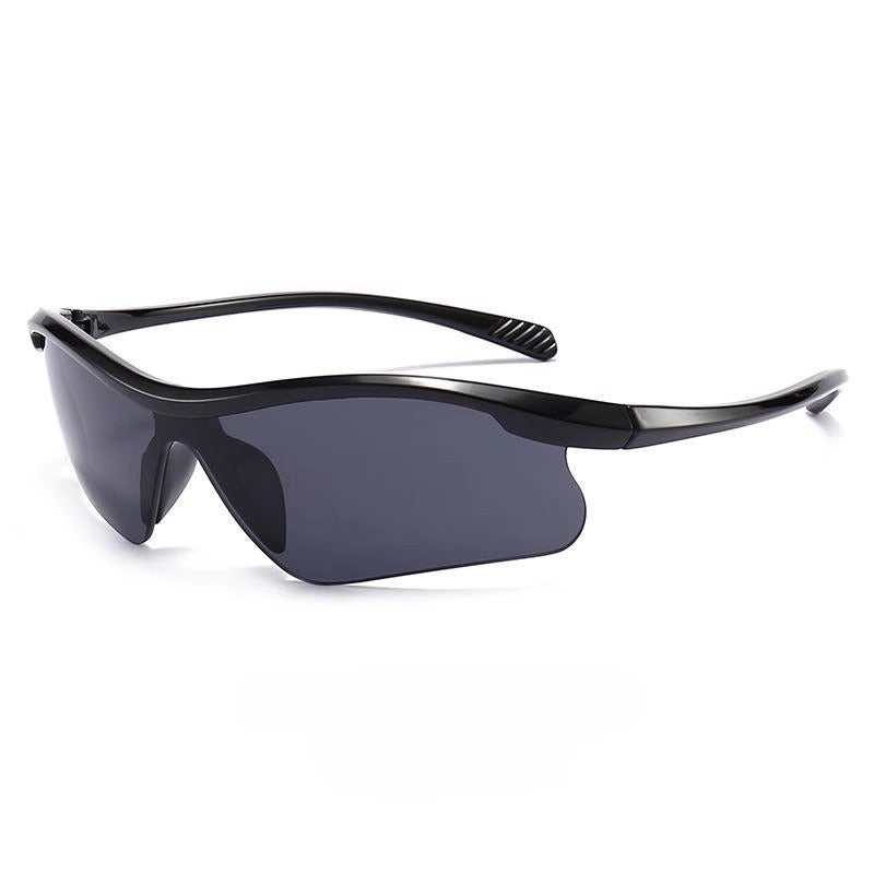 Half Frame Sport Sunglasses for Men and Women – Trendy Outdoor Cycling Glasses, Windproof UV400 Protective Eyewear for Hiking, Running, and Driving