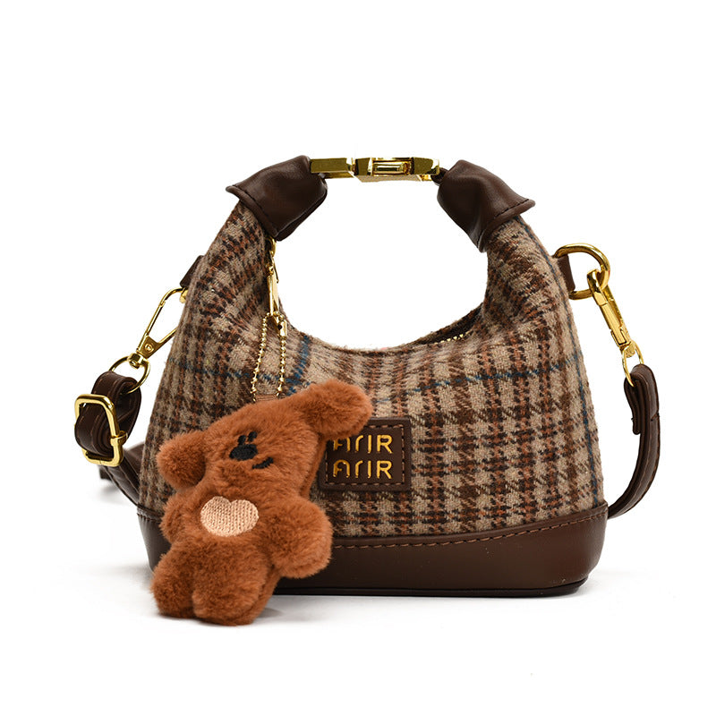 Mini Leopard Print Handbag | Fashion Half Moon Crossbody Bag | Trendy Shoulder Bag for Women Autumn Winter