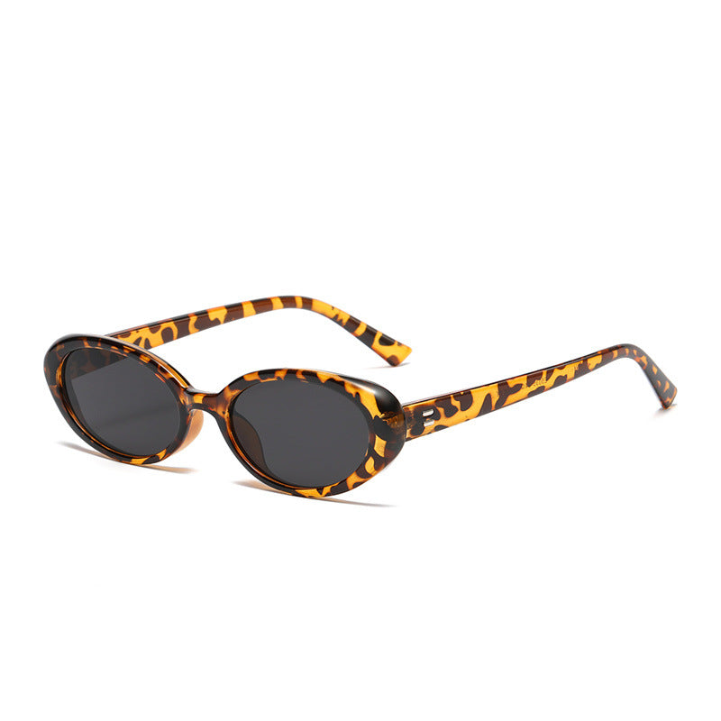 Trending Oval Sunglasses – Retro Hip Hop Small Frame Shades, UV Protection Street Style Sunglasses for Men and Women, Blogger-Inspired Fashion Eyewear