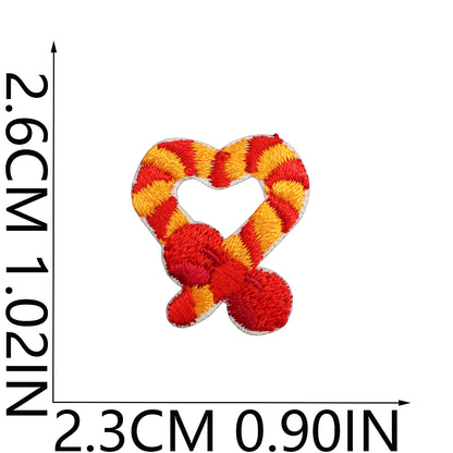 64pcs Korean INS-Style Embroidered Patch | Iron-on Patch for DIY Clothing & Bags | Minimal Aesthetic Handmade Decoration