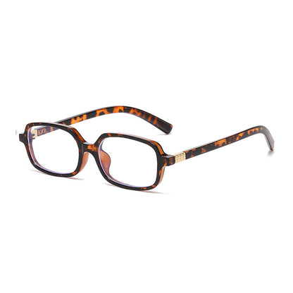 Small Square Frame Sunglasses – High-End Fashion Flat Glasses, Trendy European & American Style, Chic Non-Prescription Eyewear for Daily Wear