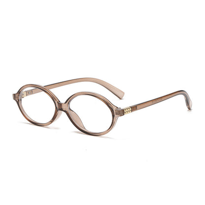 Blogger Style Oval Sunglasses – Nerd Chic Fashion Glasses with Blue Light Blocking