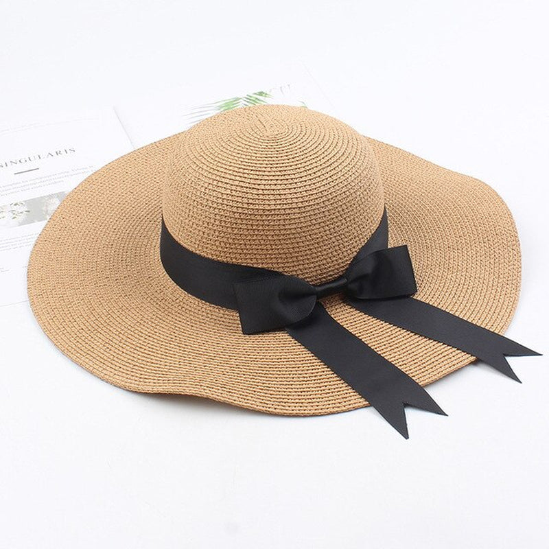Women Straw Hats Sun Hats Female Wide Brim Beach Hat Bow Summer Hat anti Uv Straw Sun Hats