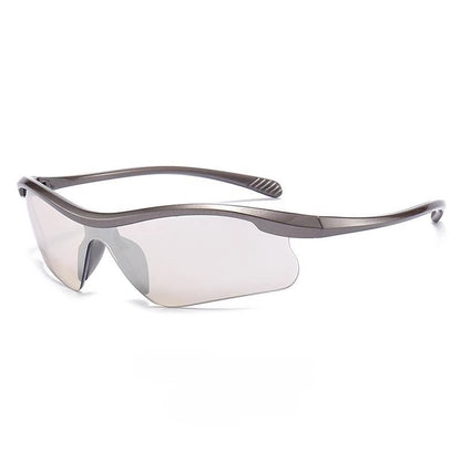 Half Frame Sport Sunglasses for Men and Women – Trendy Outdoor Cycling Glasses, Windproof UV400 Protective Eyewear for Hiking, Running, and Driving