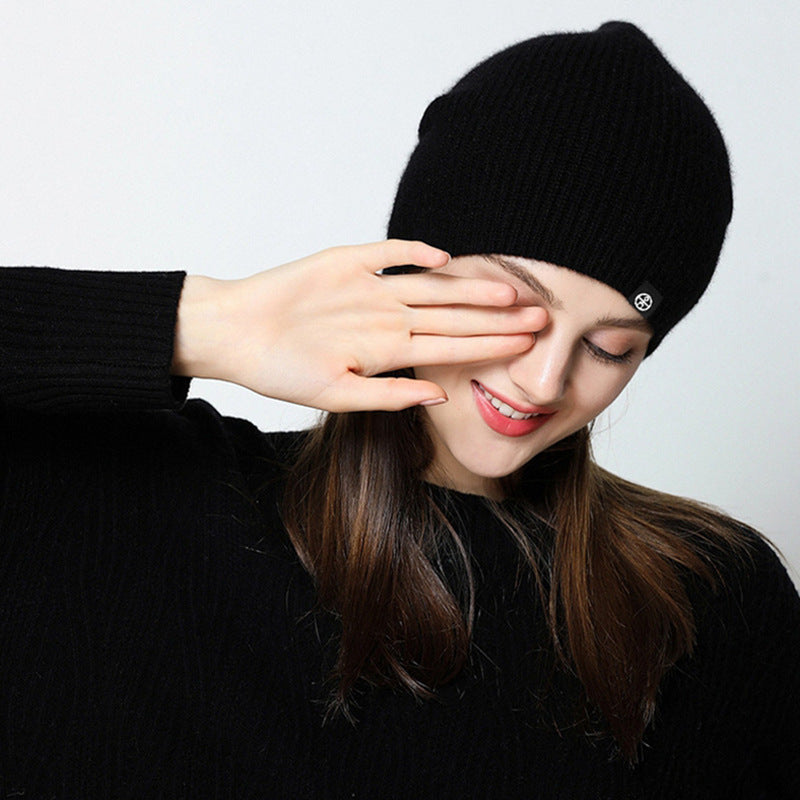 Winter Wool Knit Beanie Hat – Unisex Solid Color Warm Bucket Style Cap, 100% Wool, Round Top, No Brim, One Size Fits All