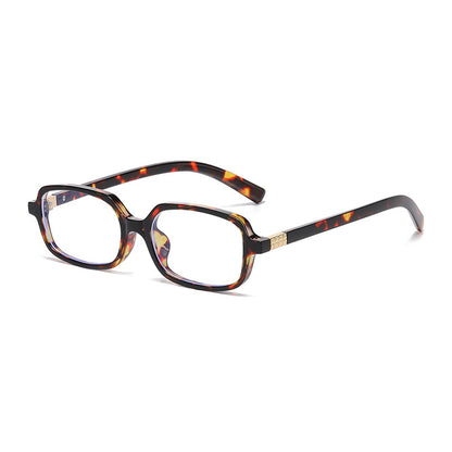 Small Square Frame Sunglasses – High-End Fashion Flat Glasses, Trendy European & American Style, Chic Non-Prescription Eyewear for Daily Wear