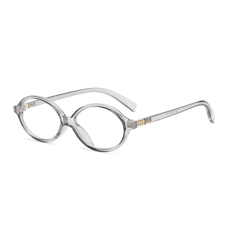 Blogger Style Oval Sunglasses – Nerd Chic Fashion Glasses with Blue Light Blocking