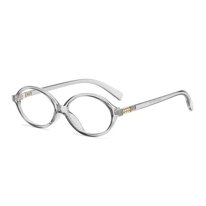 Blogger Style Oval Sunglasses – Nerd Chic Fashion Glasses with Blue Light Blocking