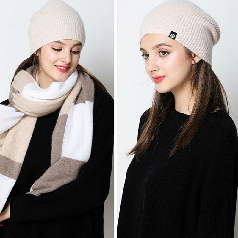 Winter Wool Knit Beanie Hat – Unisex Solid Color Warm Bucket Style Cap, 100% Wool, Round Top, No Brim, One Size Fits All