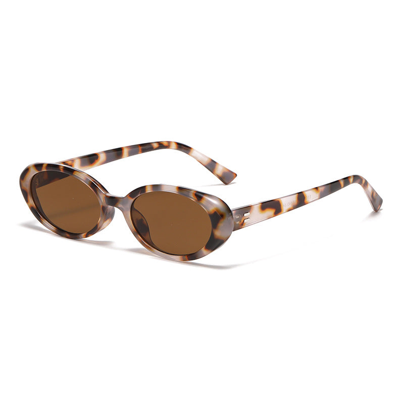 Trending Oval Sunglasses – Retro Hip Hop Small Frame Shades, UV Protection Street Style Sunglasses for Men and Women, Blogger-Inspired Fashion Eyewear