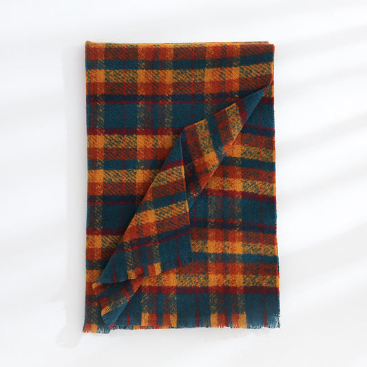 Winter Warm Shawl Scarf for Women | Faux Cashmere Oversized Wrap with Tassels | Thick Soft Printed Pashmina for Autumn & Winter