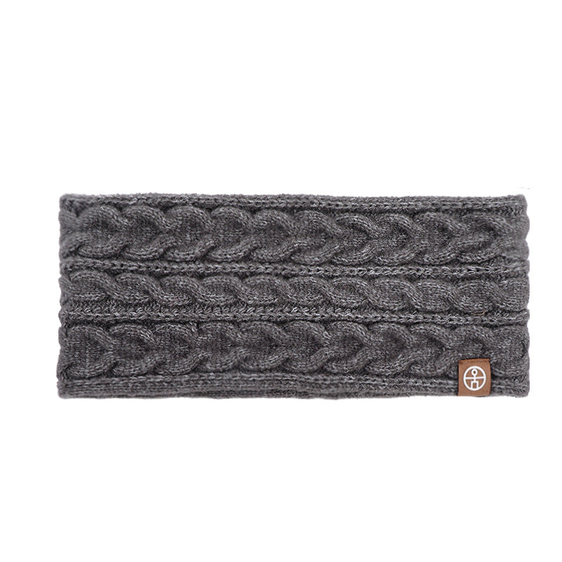 Winter Knit Ear Warmer Headband – Wide Thickened Cable Knit Headband for Men and Women, Warm Outdoor Sports Cycling Ear Protection