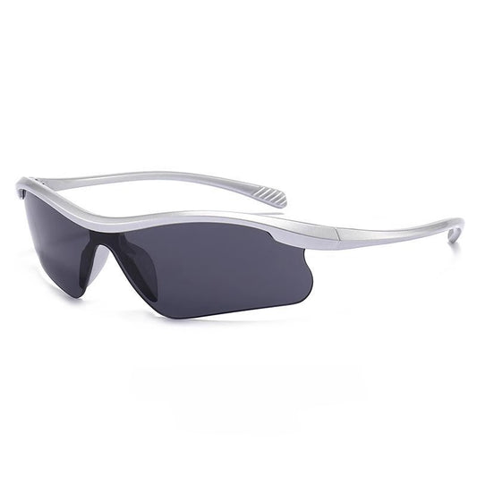 Half Frame Sport Sunglasses for Men and Women – Trendy Outdoor Cycling Glasses, Windproof UV400 Protective Eyewear for Hiking, Running, and Driving