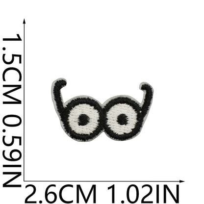 64pcs Korean INS-Style Embroidered Patch | Iron-on Patch for DIY Clothing & Bags | Minimal Aesthetic Handmade Decoration