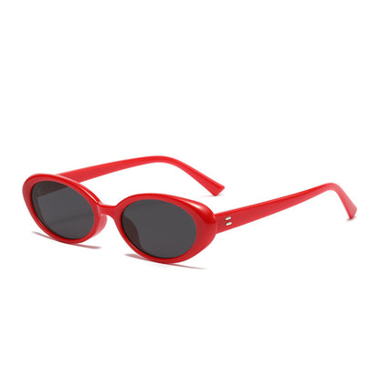 Trending Oval Sunglasses – Retro Hip Hop Small Frame Shades, UV Protection Street Style Sunglasses for Men and Women, Blogger-Inspired Fashion Eyewear
