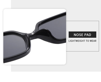 Small Square Frame Sunglasses – High-End Fashion Flat Glasses, Trendy European & American Style, Chic Non-Prescription Eyewear for Daily Wear