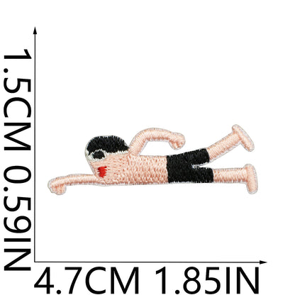 64pcs Korean INS-Style Embroidered Patch | Iron-on Patch for DIY Clothing & Bags | Minimal Aesthetic Handmade Decoration