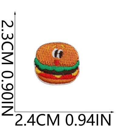 64pcs Korean INS-Style Embroidered Patch | Iron-on Patch for DIY Clothing & Bags | Minimal Aesthetic Handmade Decoration