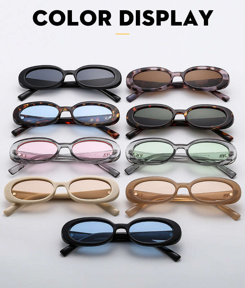Retro Oval Small Frame Sunglasses – Vintage Chic UV400 Sun Protection Eyewear for Women & Men