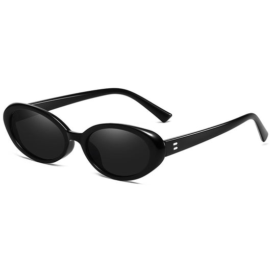 Trending Oval Sunglasses – Retro Hip Hop Small Frame Shades, UV Protection Street Style Sunglasses for Men and Women, Blogger-Inspired Fashion Eyewear