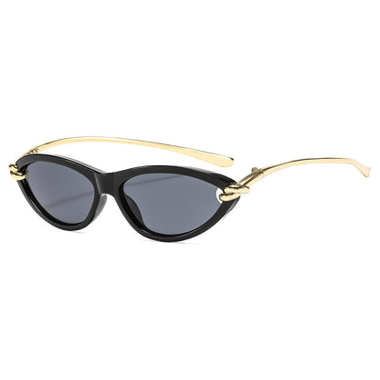 Cat Eye Sunglasses for Women – New Knot Rope Metal Temple Design, Stylish Vintage Shades with UV400 Protection