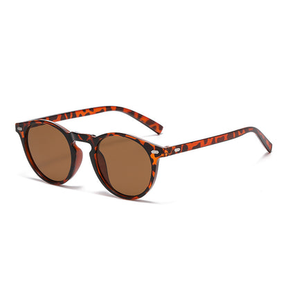 Korean Style Oval Stud Sunglasses – Fashion Retro UV Protection Shades, Unisex High-End Trendy Oval Frame Sun Glasses for Men and Women
