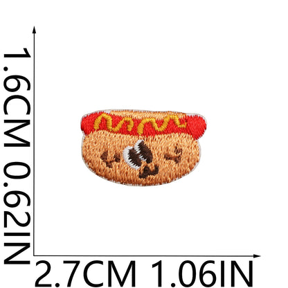 64pcs Korean INS-Style Embroidered Patch | Iron-on Patch for DIY Clothing & Bags | Minimal Aesthetic Handmade Decoration