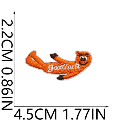 64pcs Korean INS-Style Embroidered Patch | Iron-on Patch for DIY Clothing & Bags | Minimal Aesthetic Handmade Decoration