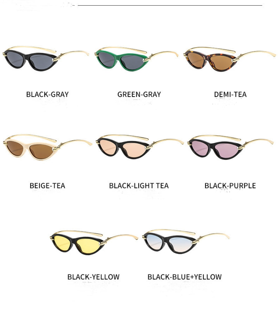 Cat Eye Sunglasses for Women – New Knot Rope Metal Temple Design, Stylish Vintage Shades with UV400 Protection
