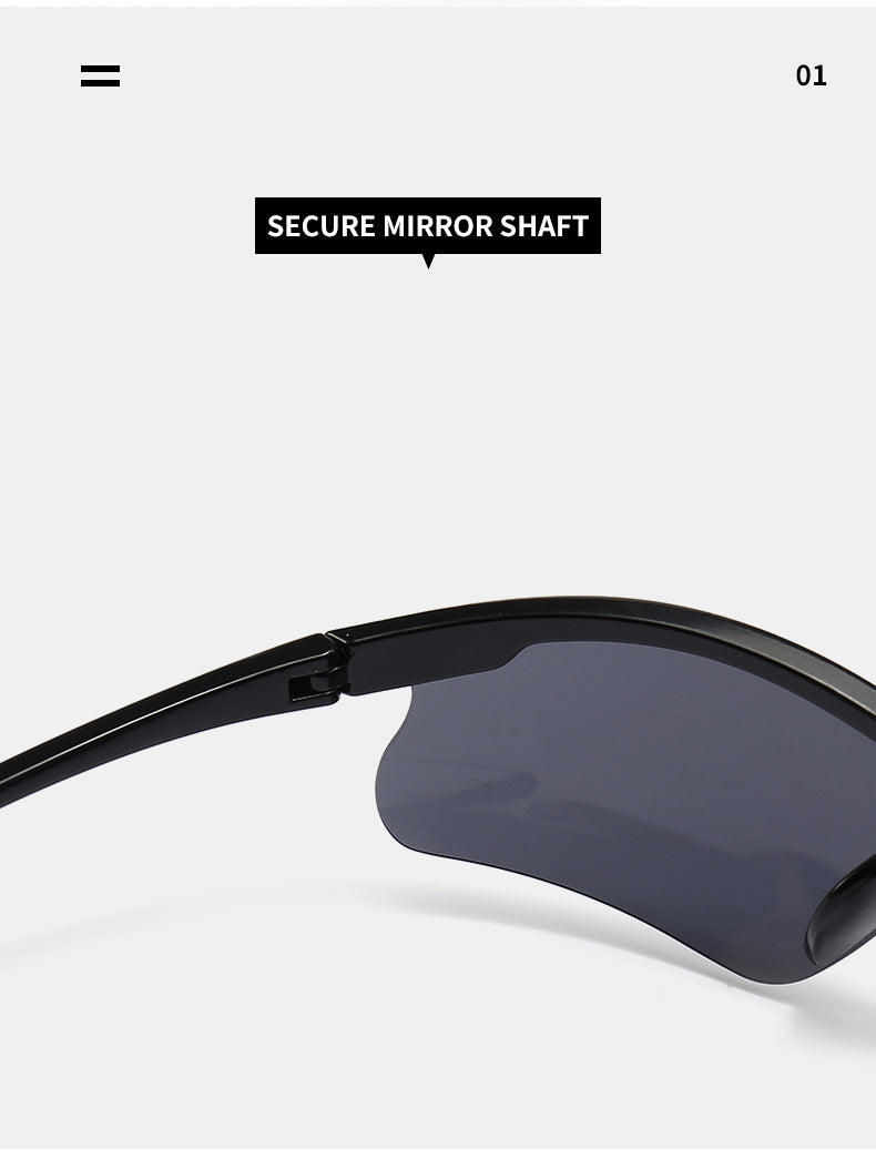 Half Frame Sport Sunglasses for Men and Women – Trendy Outdoor Cycling Glasses, Windproof UV400 Protective Eyewear for Hiking, Running, and Driving