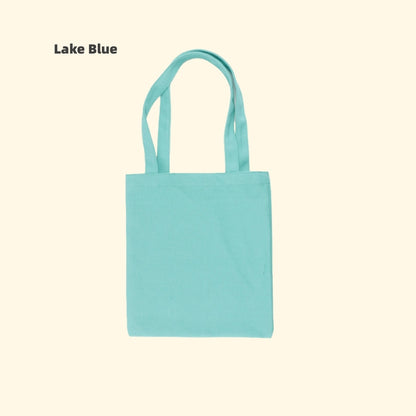 INS-Style Macaron Canvas Tote | Blank DIY Iron-on Friendly Bag | Minimalist Portable Shopper