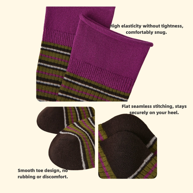 Iron-on Friendly Socks | Original Colorblock Mid-Calf Socks for a Soft Handmade Touch