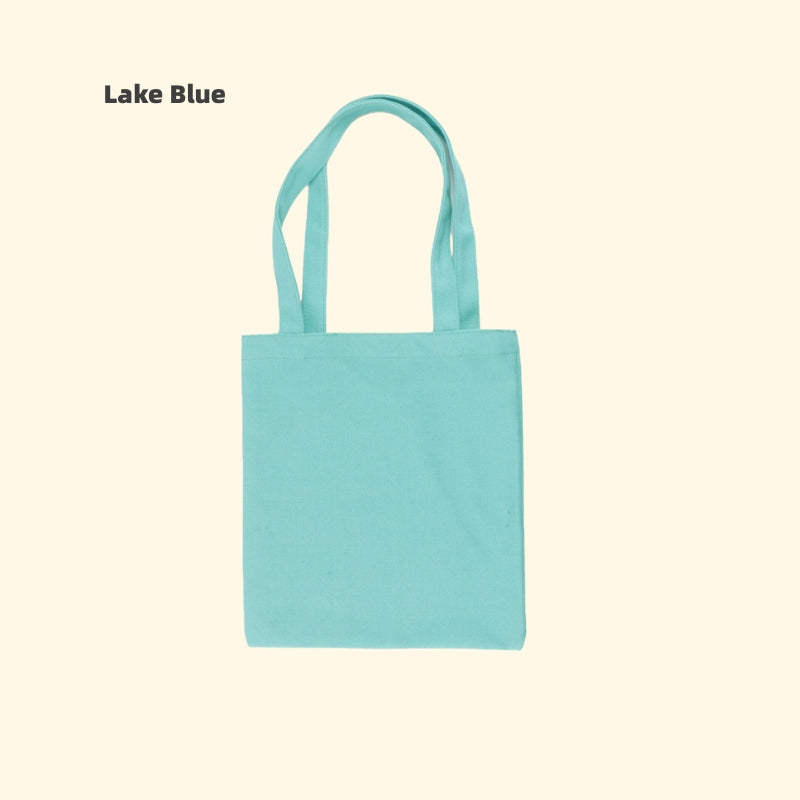 INS-Style Macaron Canvas Tote | Blank DIY Iron-on Friendly Bag | Minimalist Portable Shopper