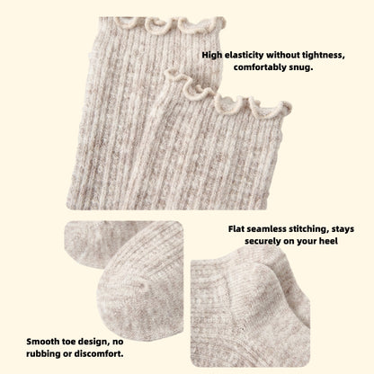 Iron-on Friendly Wool Socks | Soft & Cozy Mid-Calf Design for a Gentle Handmade Winter