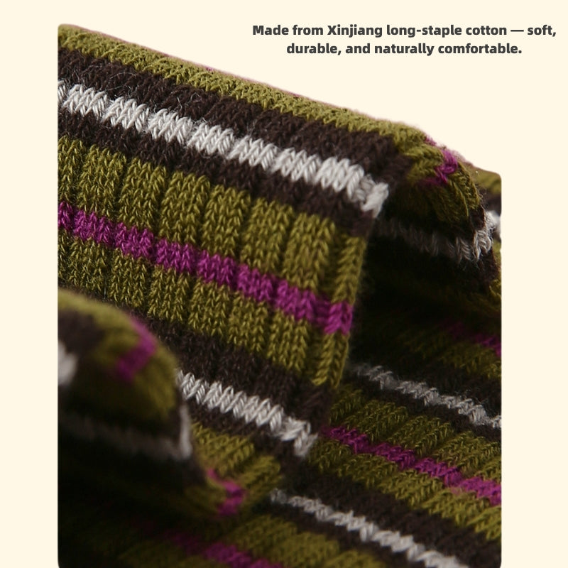 Iron-on Friendly Socks | Original Colorblock Mid-Calf Socks for a Soft Handmade Touch