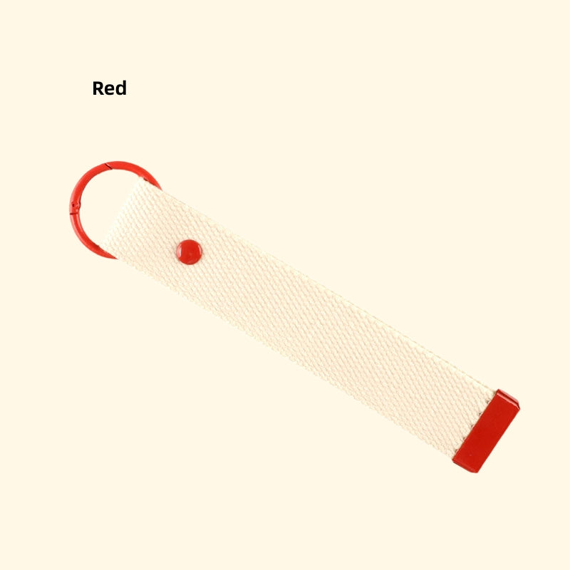 DIY Embroidered Canvas Lanyard Keychain | Ribbon-Style Cup Holder Strap | Custom Iron-On Name Tag | INS-Inspired Handmade Accessory