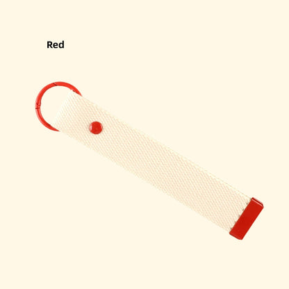 DIY Embroidered Canvas Lanyard Keychain | Ribbon-Style Cup Holder Strap | Custom Iron-On Name Tag | INS-Inspired Handmade Accessory