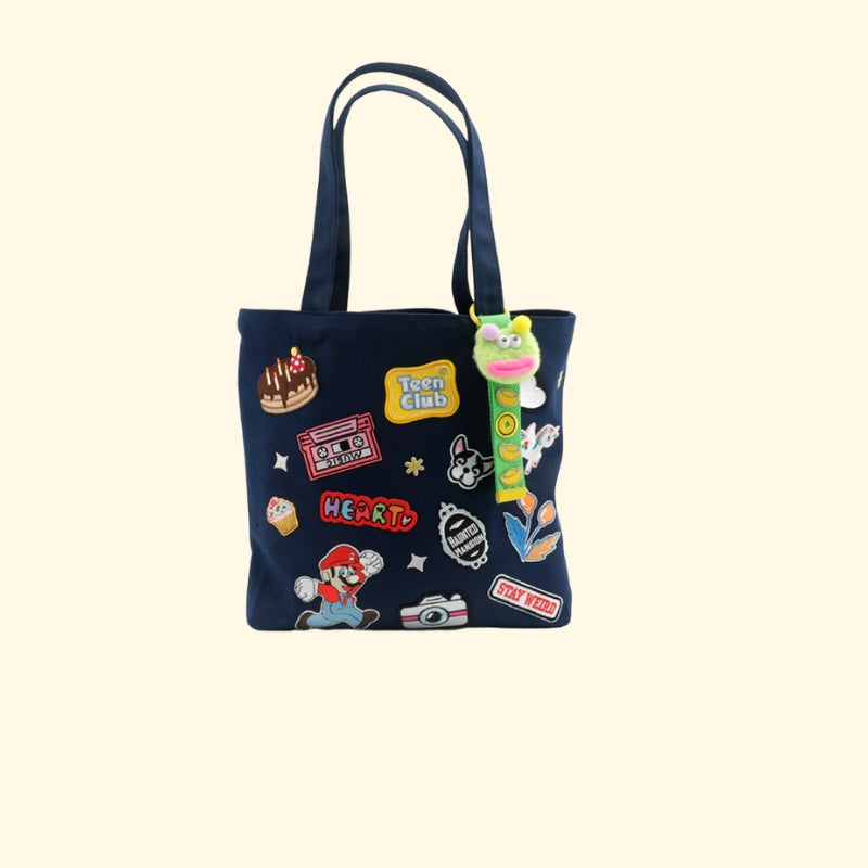 INS-Style Macaron Canvas Tote | Blank DIY Iron-on Friendly Bag | Minimalist Portable Shopper