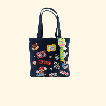 INS-Style Macaron Canvas Tote | Blank DIY Iron-on Friendly Bag | Minimalist Portable Shopper