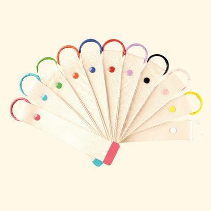 DIY Embroidered Canvas Lanyard Keychain | Ribbon-Style Cup Holder Strap | Custom Iron-On Name Tag | INS-Inspired Handmade Accessory