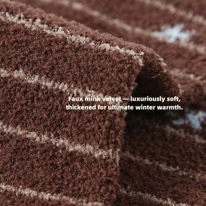 Iron-on Friendly Socks DIY Gift Set | Winter Thickened Faux Mink Mid-Tube Socks (3 Pairs) | Cozy, Skin-Friendly & Perfect for Gifting