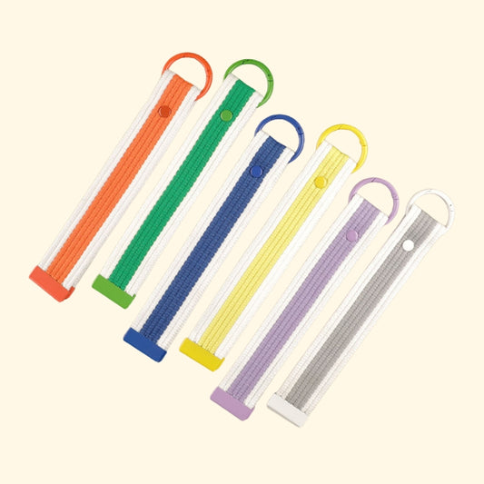 Embroidered Canvas Lanyard Bag | DIY Strap & Accessory | Macaron Color Keychain, Cup Holder & Travel Tag | Multi-Purpose Design