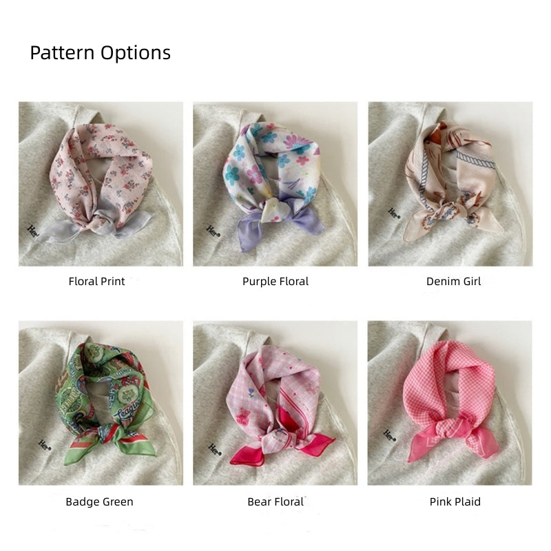 58cm Cotton Linen Small Square Scarf for Women – Lightweight Neck Scarf, Spring Summer Autumn Fashionable Headband & Neck Wrap, Artistic Style