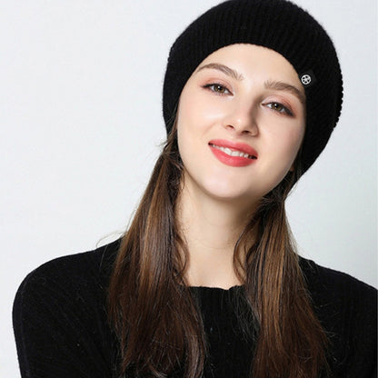 Winter Wool Knit Beanie Hat – Unisex Solid Color Warm Bucket Style Cap, 100% Wool, Round Top, No Brim, One Size Fits All