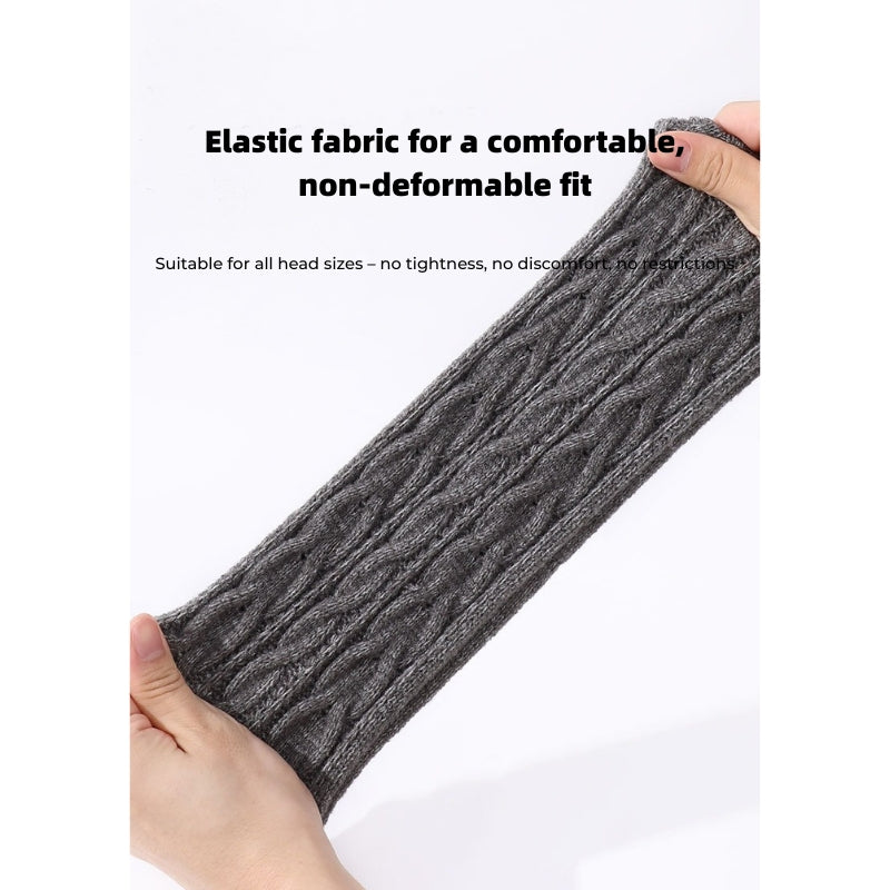 Winter Knit Ear Warmer Headband – Wide Thickened Cable Knit Headband for Men and Women, Warm Outdoor Sports Cycling Ear Protection