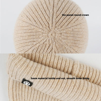 Winter Wool Knit Beanie Hat – Unisex Solid Color Warm Bucket Style Cap, 100% Wool, Round Top, No Brim, One Size Fits All