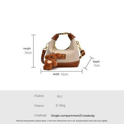 Mini Leopard Print Handbag | Fashion Half Moon Crossbody Bag | Trendy Shoulder Bag for Women Autumn Winter